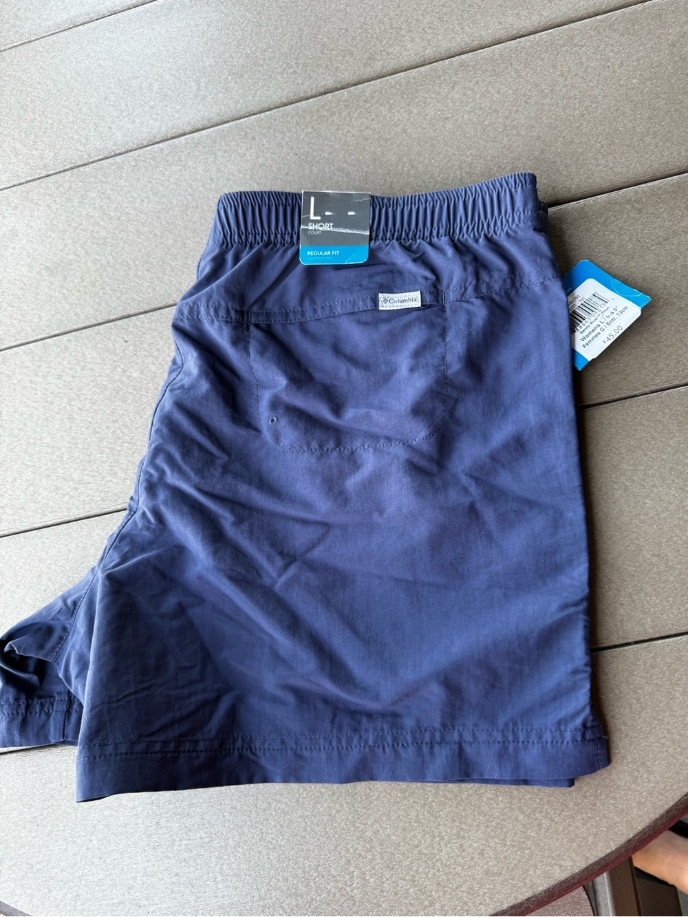 Columbia Navy Elastic-Waist Shorts